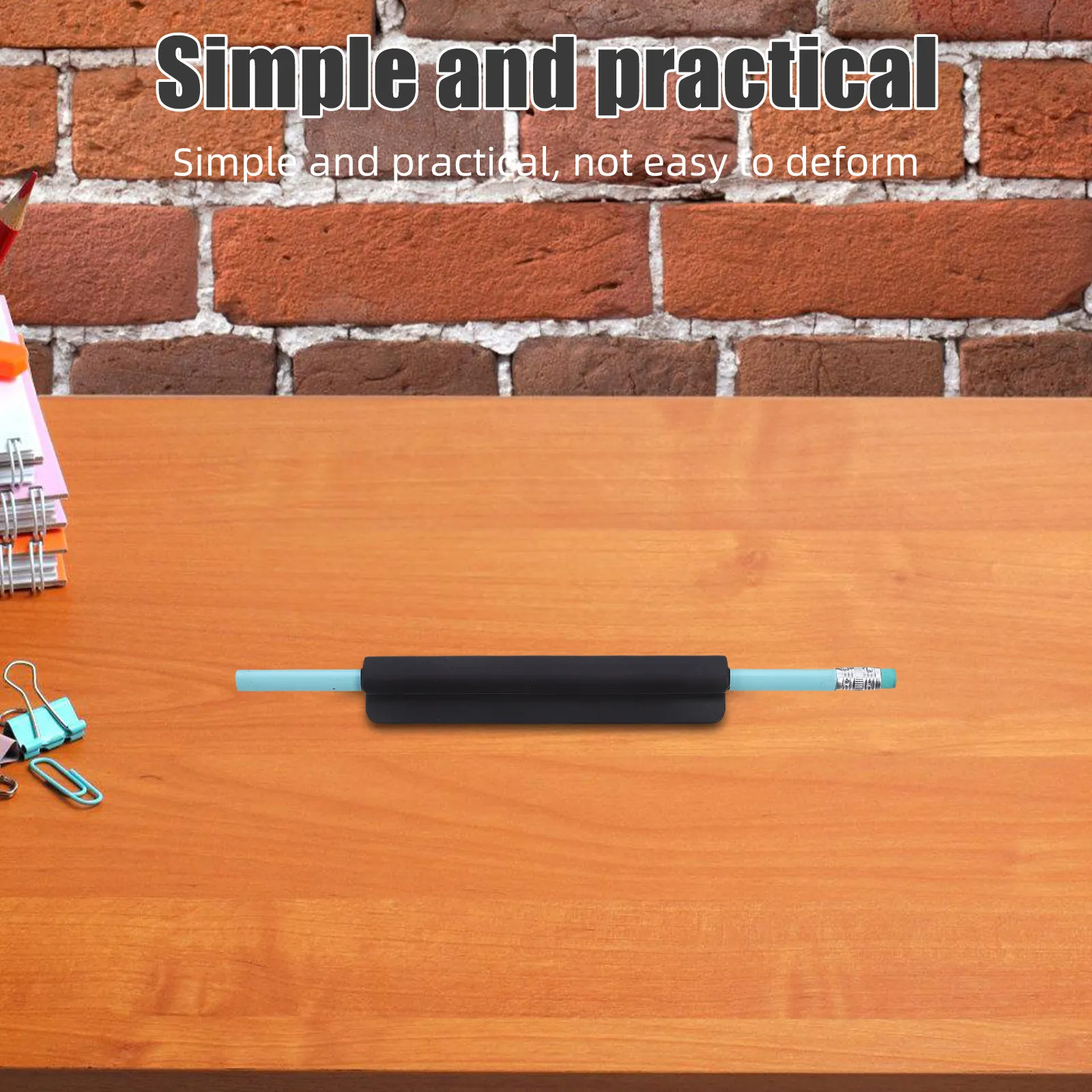 

2Pcs Self-Adhesive Silicone Pen Pencil Holder Clip Desk Organizer Antislip Flexible Space-Saving Easy Clean Office School Home