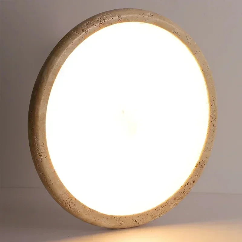 

Yellow Cave Stone Japanese Wabi Sabi Style Bedroom Living Room Study Ceiling Light Nordic Homestay Corridor Led Lighting