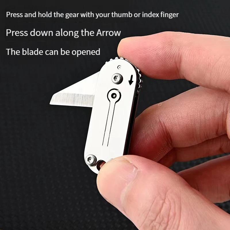 New Pocket Folding Knife Thin and Light Keychain Knives Sharper Fruit Pencil Unboxing Outdoor Portable Tool Small Finger Knife