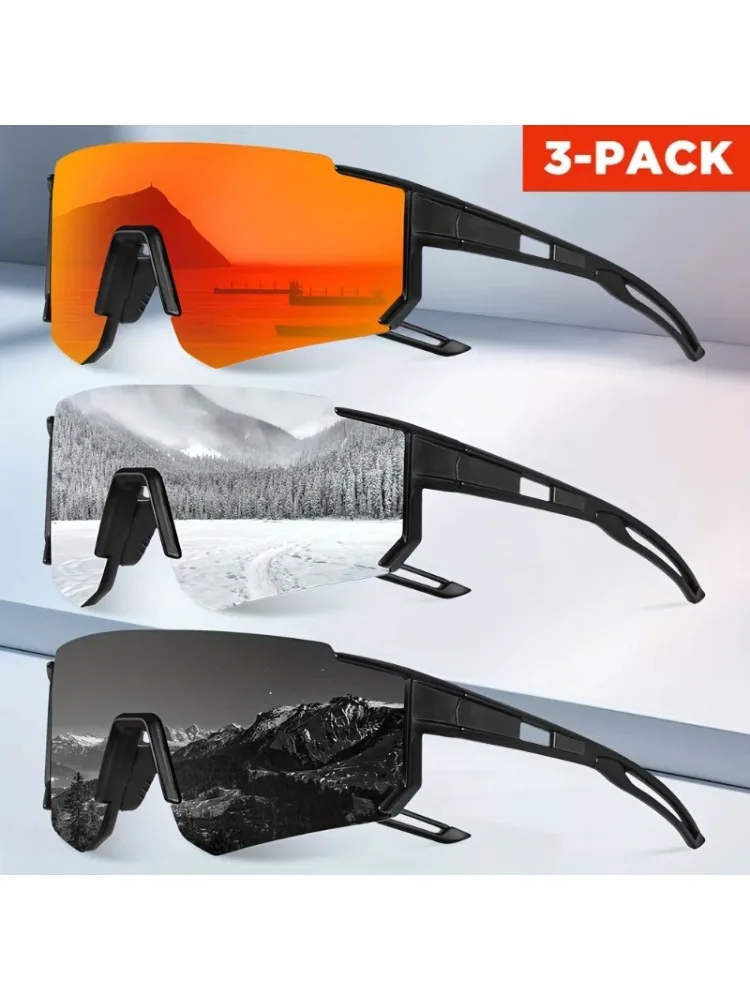 AliExpress QINGFEI 1/3PCS Oversize Outdoor Cycling Sunglasses Men Women Driving Bike Glasses Bicycle Sports Climbing Protective UV400 Goggles