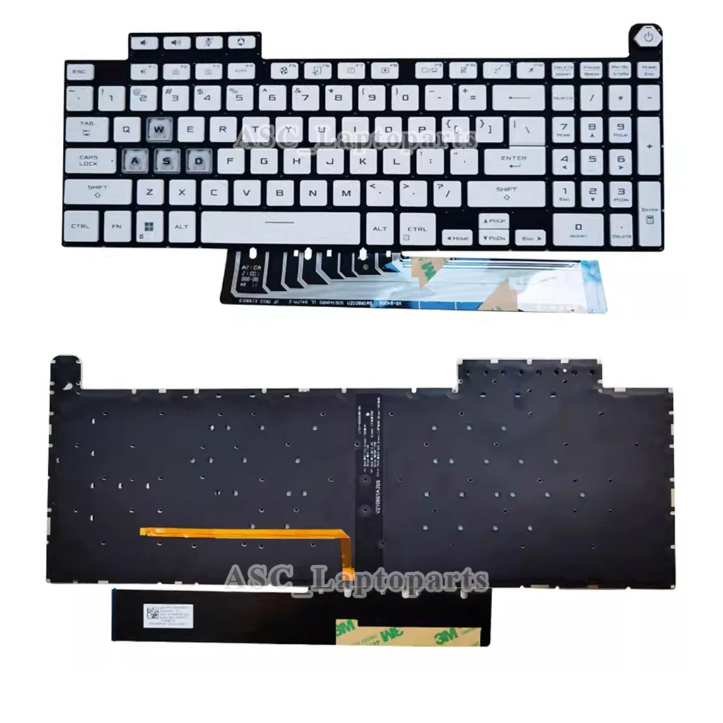 Imagem -05 - Qwerty Teclado para Asus A17 Tuf Gaming 17.3 Fa707 Fa707r Fa707rm Retroiluminado sem Moldura Novo us