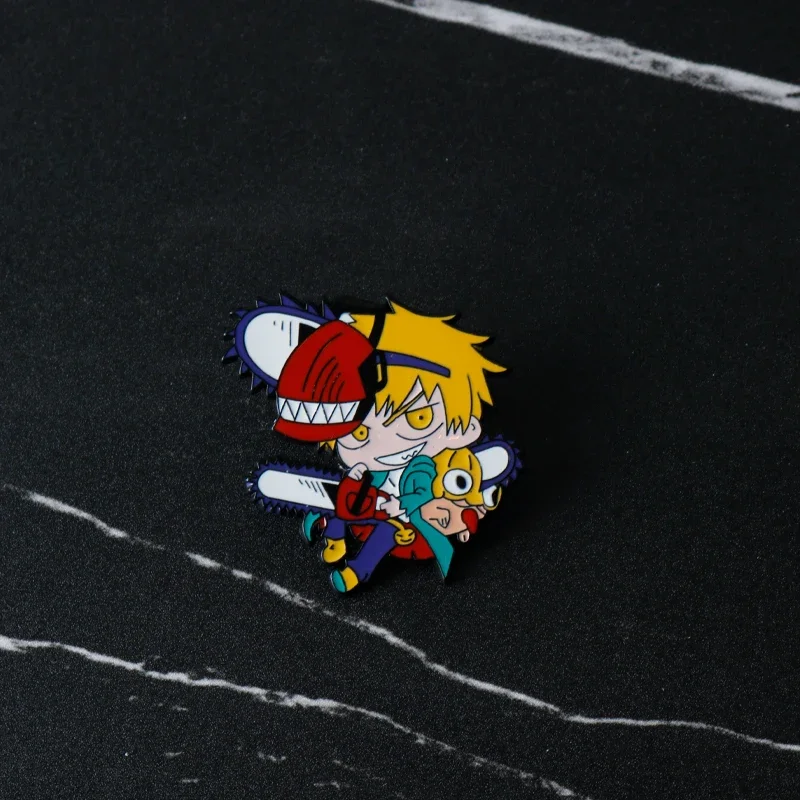Chainsaw Man Enamel Pins, Pochita Makima Broches, Lapel Badges, Anime Fashion, Acessórios Jóias, Presente para Fãs e Amigos