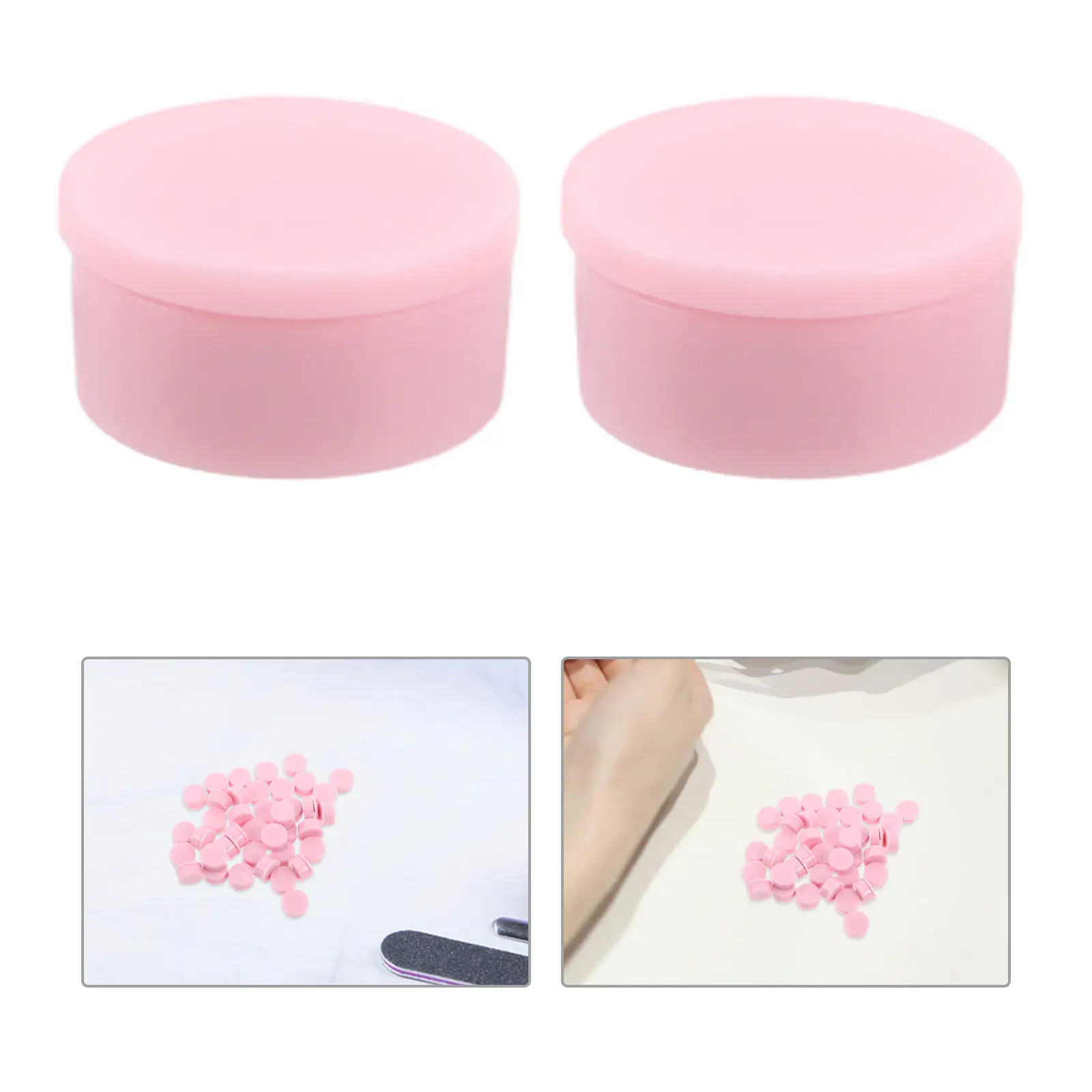 40Pcs Nail Art Rotating Charm Bearings Pink Plastic Rotary Shaft Spinner for DIY 3D Nail Design High-Speed Mini Bearings Jewelry