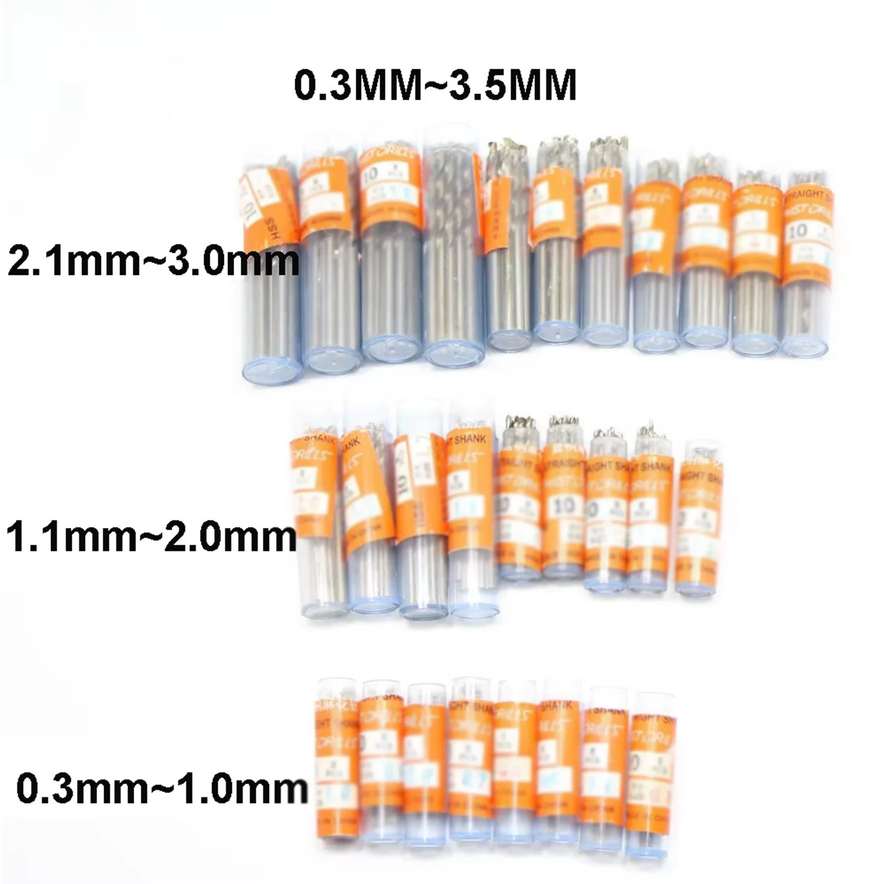 10PCS High Quality HSS Straight Shank Twist Drill 0.3-3.5 mm Drill Bit Set Twist Drill Bits For Steel Plastic Wood Drilling