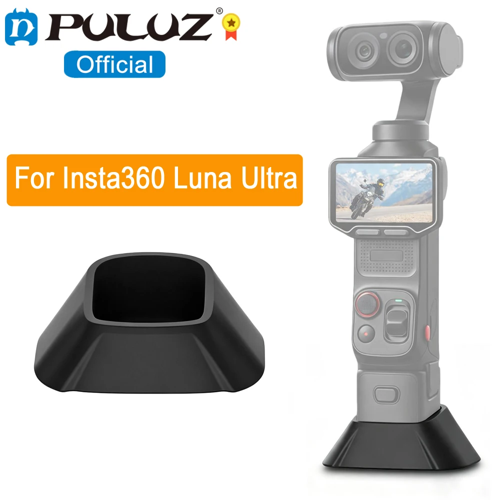 PULUZ Silikon-Klebe-Dock-Kamerabasis für Insta360 Luna Ultra / Pro, für Luna Ultra Anti-Shake Stabiler Desktop-Halterung