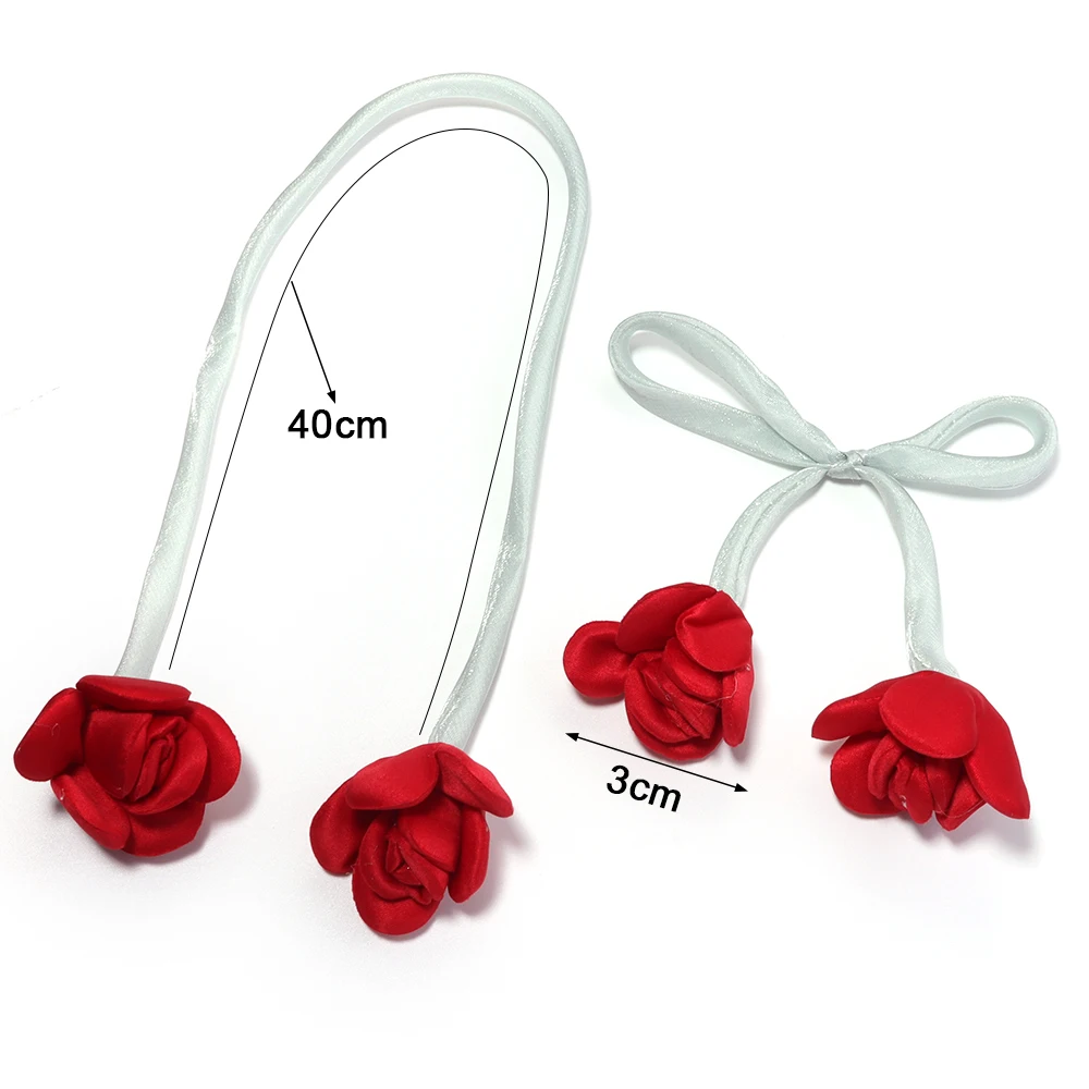 5 Stück bunte, doppelseitige Rosenblüten-Dekorationsaufnäher für DIY-Rock, Kleidung, Rucksack, Anhänger, Kopfschmuck, Dekorationszubehör – Detail 1