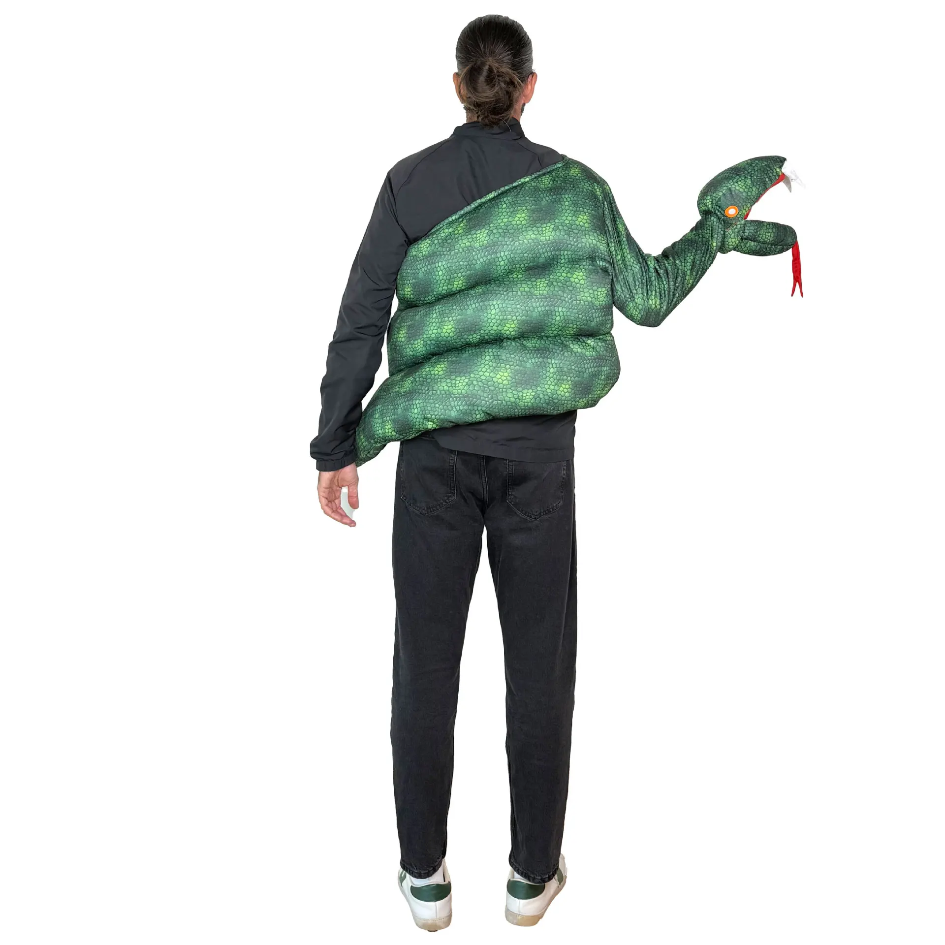 Lustiges Riesenschlangen-Cosplay-Kostüm Python-Kobra-Schwamm-Anzug Jumpsuit für Erwachsene Halloween Karneval Party Kobra Bühnenkostüm – Detail 5