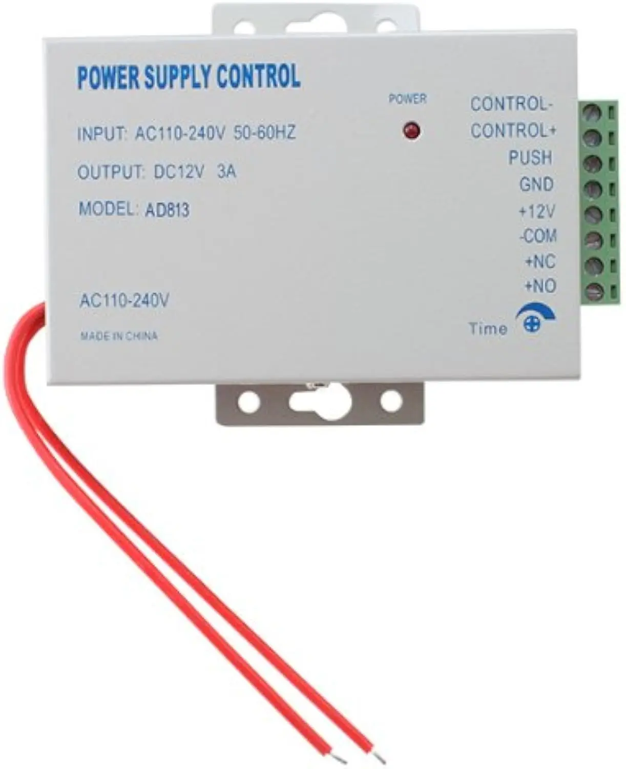 Zestaw systemu kontroli dostępu: elektromagnetyczny zamek 600lbs + klawiatura RFID i 10 breloków. |   Zasilacz 12V/3A