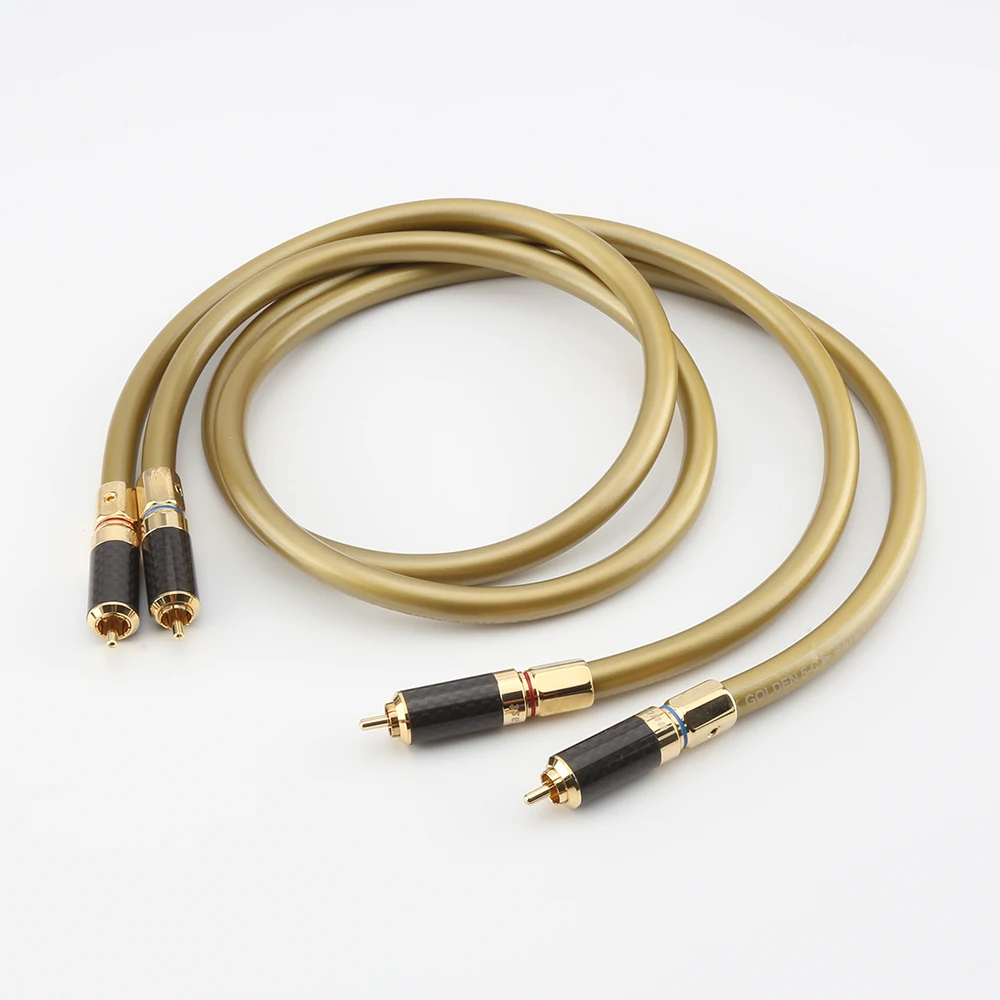 

Pair Hi End Silver Reference Interconnects hifi Audio RCA Cable Audiophile for Amplifier CD Player