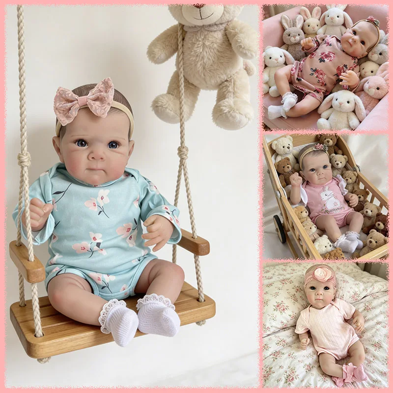 

18inch Multiple Styles Choose Multiple Layers Painting Hand Paint Hair Bettie Lifelike Reborn Doll Soft Cloth Body Visible Veins