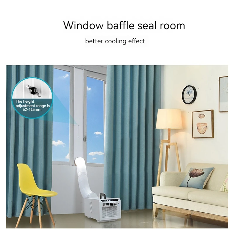 HHR-20 Mini Portable Mobile Cooling Air Conditioner USB Fast Charging Free Installation Remote Control Timing for Home Office Ou