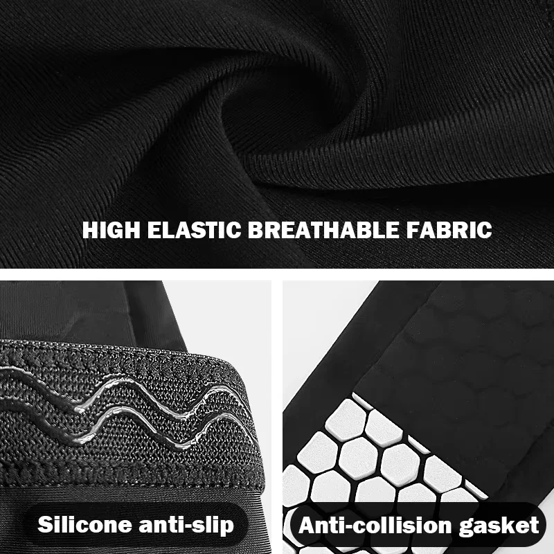 Силиконовый противоскользящий и противоударный чехол для икр, футбольные щитки для голени, носки, рукава с пенопластовым компрессионным рукавом для икр, сотовый