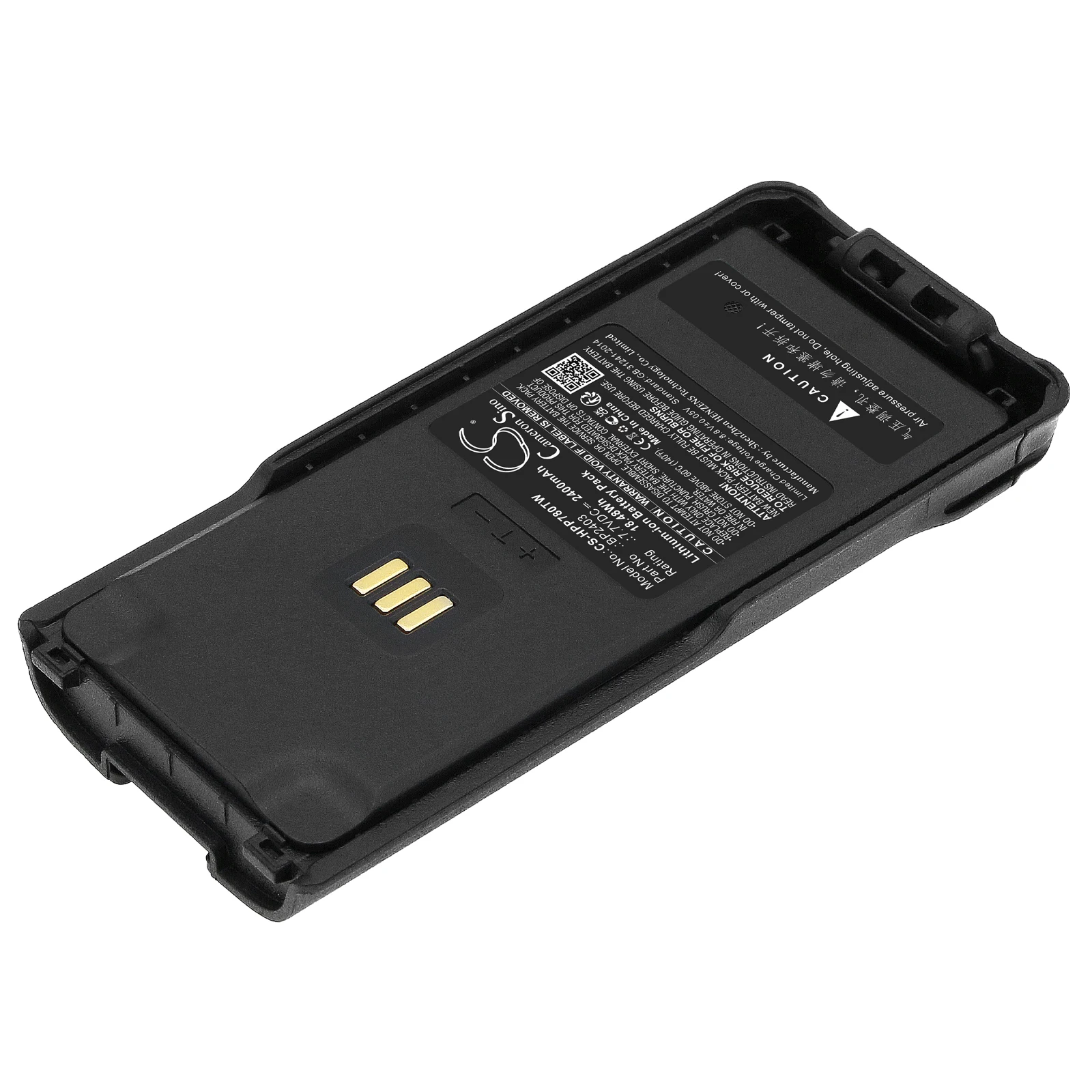 CameronSino 7.7V 2400mAh Two-Way Radio Battery AND Case BP2403 for Hytera HP700 HP705 HP780 HP785
