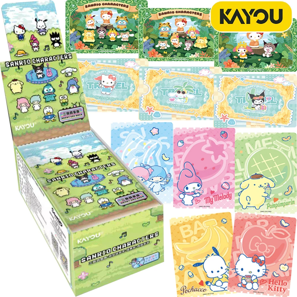 

Новые оригинальные коллекционные карты Kayou Sanrio, аниме, милые персонажи мультфильмов SSR SR UR Happy Time, забавные изысканные карты, детская игрушка в подарок