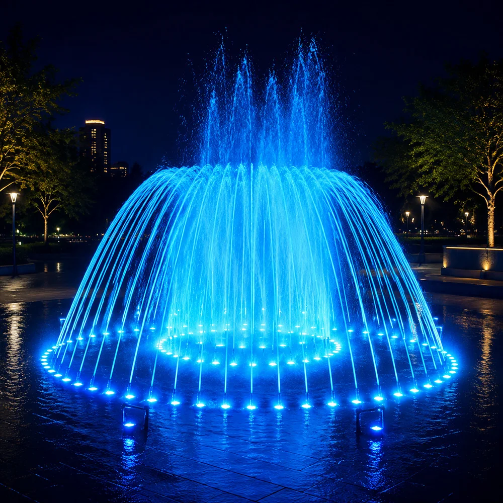 Musical Dancing RGB LED Light Stainless Steel Floating Outdoor Pond Lake Commercial Big Project Show Performance Fountain