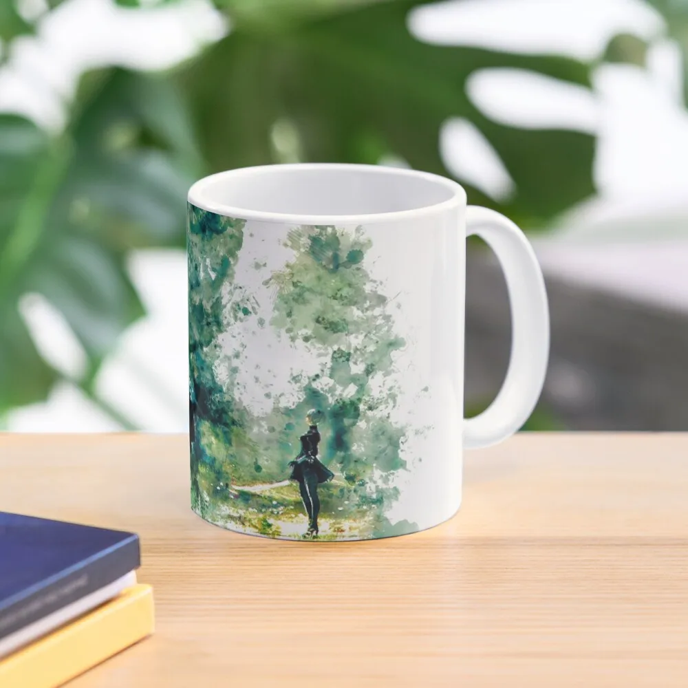 Nier Automata Painting Classic  Mug Design Photo Gifts Handle Round Coffee Drinkware Simple Image Picture Printed Tea Cup