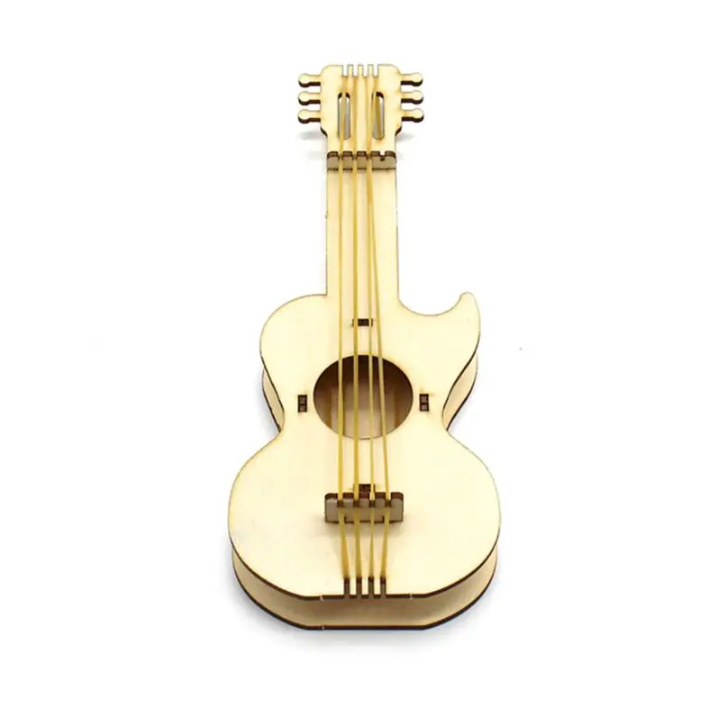 FEICHAO DIY For STEAM 3D Puzzle Wooden Mini Guitar Modles For Children Toy Gift Student Science Project Experimental Kit