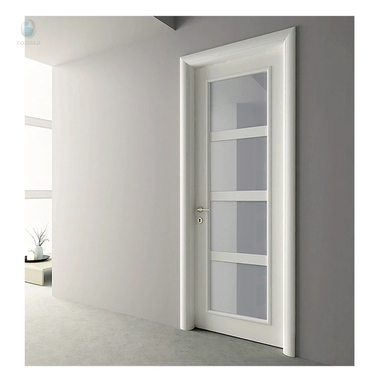 Glass panel inner door Internal fire door with glass semi-glass door