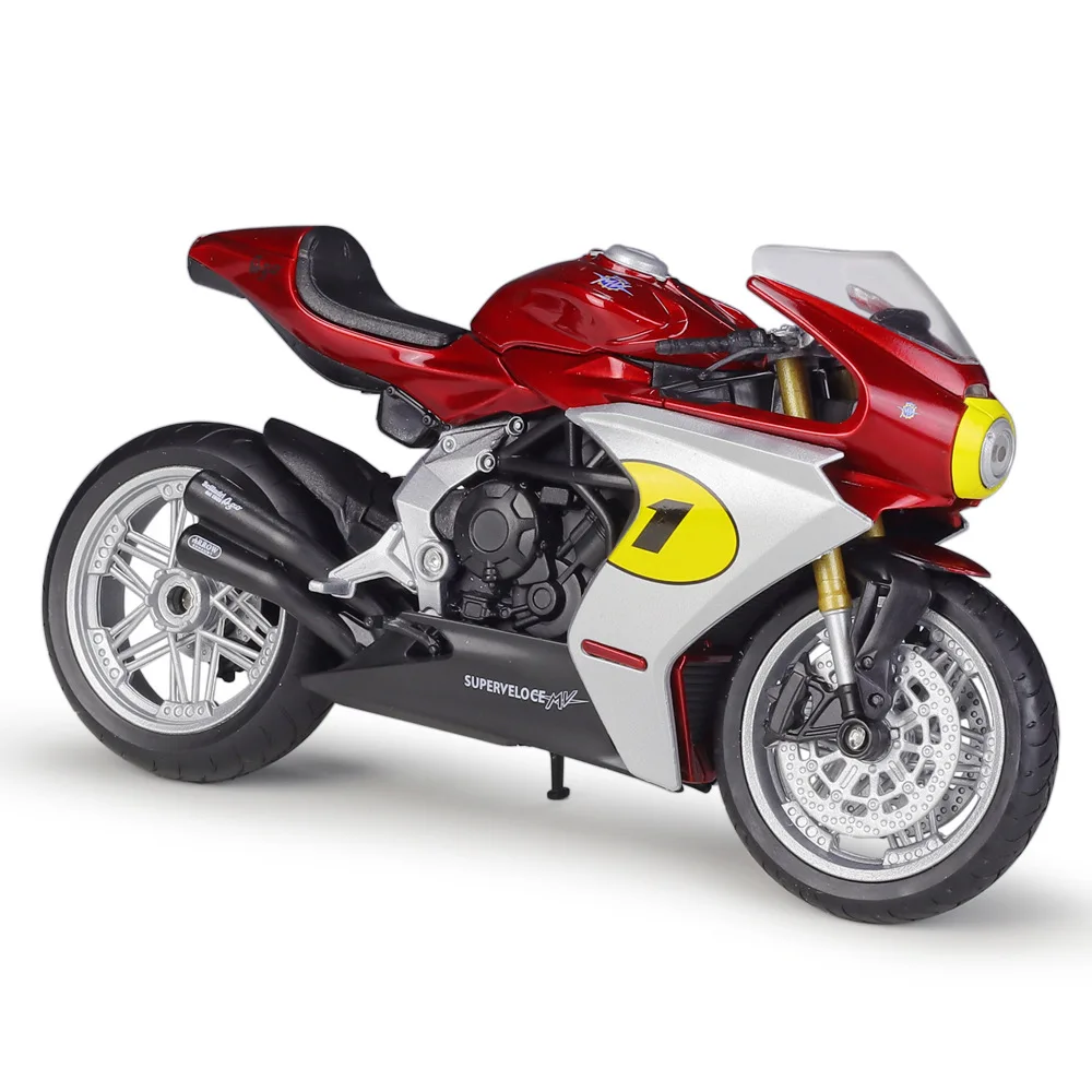 Welly 1:12 2022 MV Agusta Superveloce Ago Motorcycle Models Alloy Model Motor Bike Miniature Race Toy For Gift Collection