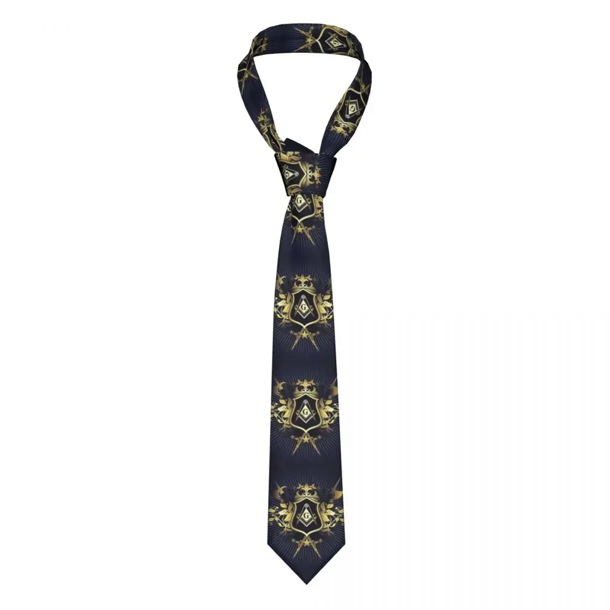 Freemasonry Neckties Men Customized Silk Masonic Mason Polyester 8 cm Neck Ties for Office