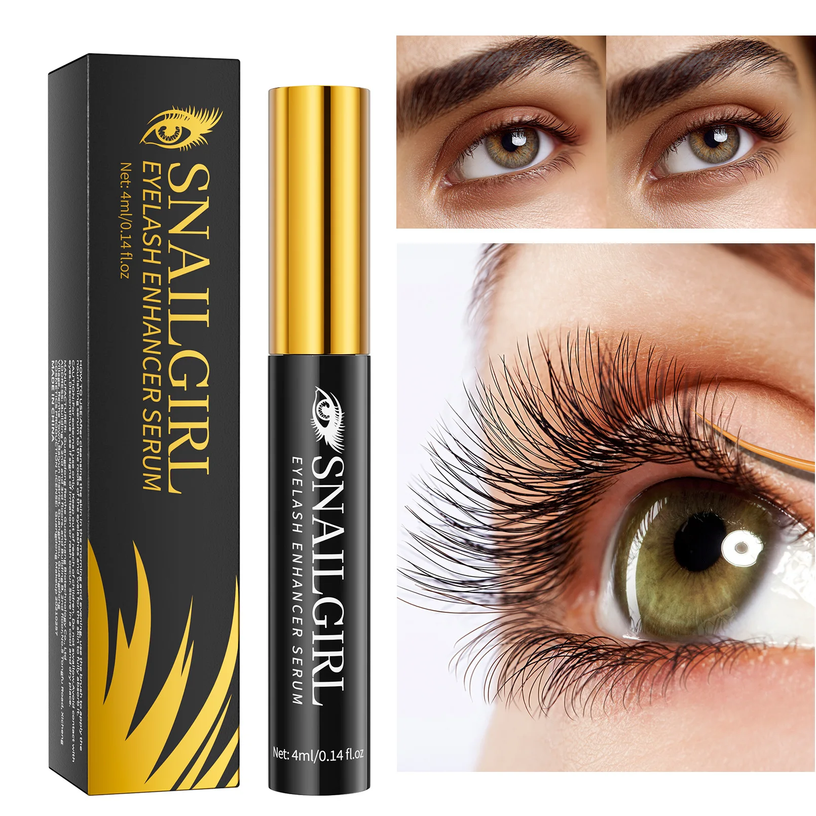 

Сыворотка для улучшения ресниц, длинная, густая, более объемная сыворотка для роста ресниц Get Thick, сильные ресницы в простом 3-4 недели