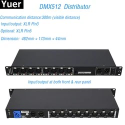 8DX2DU дистрибьютор DMX512 Освещение для сцены s разделитель усилителя сигнала DMX Дистрибьютор Дискотека DJ KTV сценический усилитель сигнала светильник