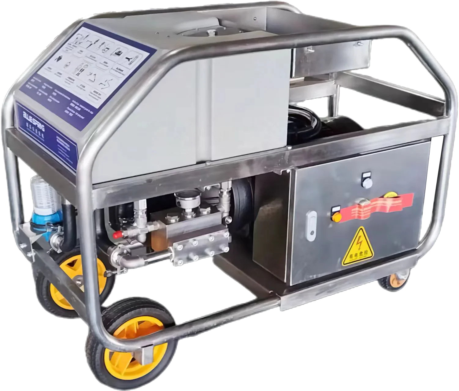 

Stainless Steel High-pressure Cleaner with a Water-tank for Industrial Cleaning Rust Removal on the Cargo Hold Decks of Ships