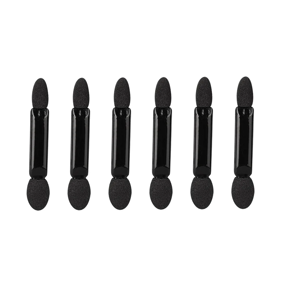 Pinceau applicateur noir à double embout pour fard à barrage, accessoire de maquillage, 100 pièces