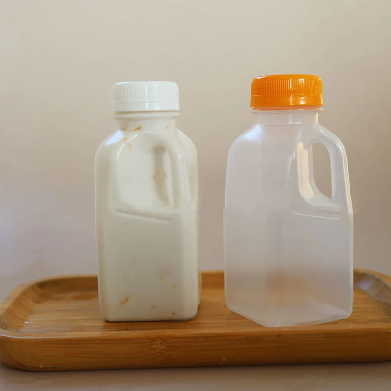 1PC 320/500ml Transparent Kids Water Bottle Plastic Juice Bottle PET Milk Beverage Bottle With Lid Camping Hiking Drinkware