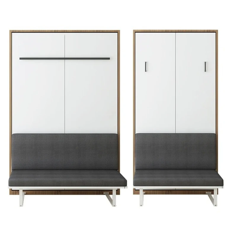 Price Invisible Manual Vertical Wall Bed Space Saving Stable Pull Down Hidden Folding Murphy Bed with Sofa