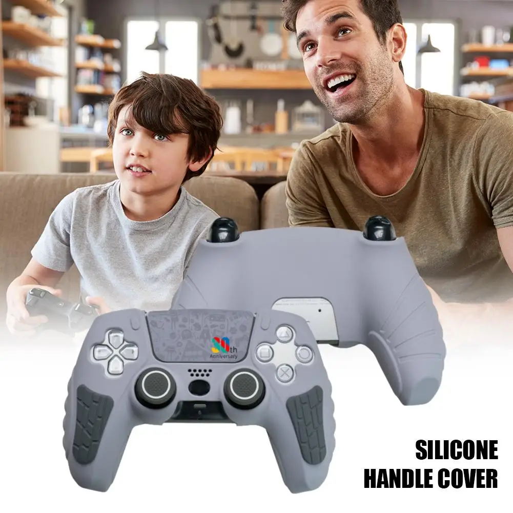 For Ps5 Handle Silicone Protective Cover Silicone Handle Cover Sweatproof Anti-slip Game Console Accessories