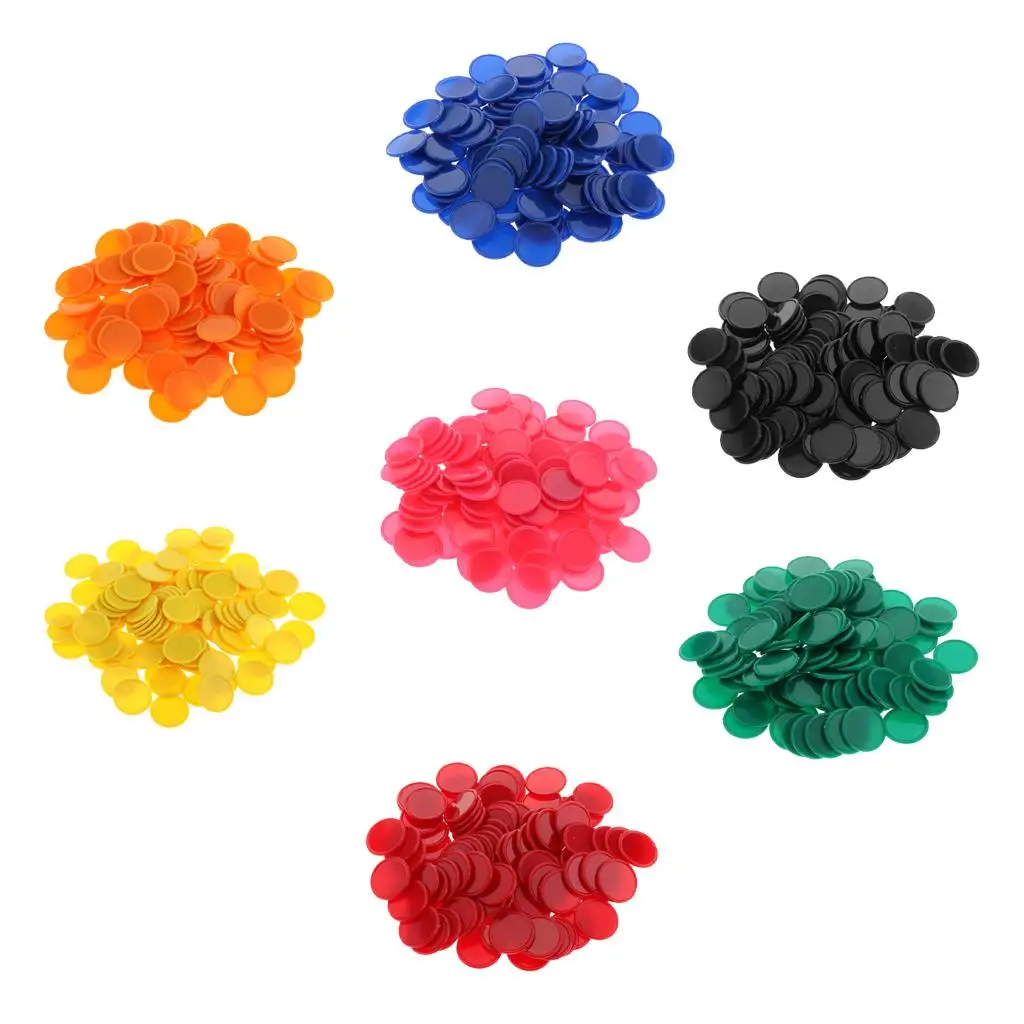 

100 pieces counters, counting chips, plastic markers, 25 mm, for bingo chips,