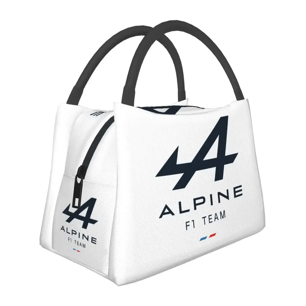 

Alpine F1 Team Lunch Bag for Men Thermal Cooler Bags Portable Picnic Work Canvas Lunch Box Bento Pouch