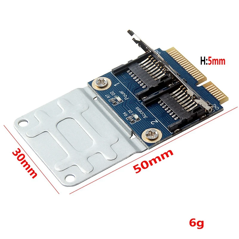 2X 2 SSD HDD For Laptop Dual Micro- SD SDHC SDXC TF To Mini Pcie Memory Card Reader Mpcie To 2 Mini-Sdcards