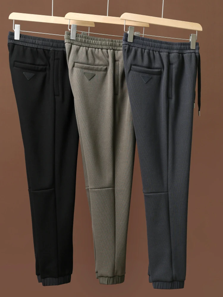 

Утепленные флисом повседневные брюки унисекс: высокая теплостойкость, прямой крой, модный городской стиль, для ежедневной носки