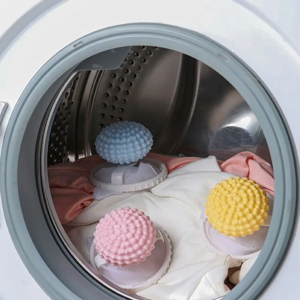 Plastic 2 in 1 Laundry Balls Convex Hair Remove Solid Laundry Balls Reusable Dirt Clean Washing Machine Filter for Home