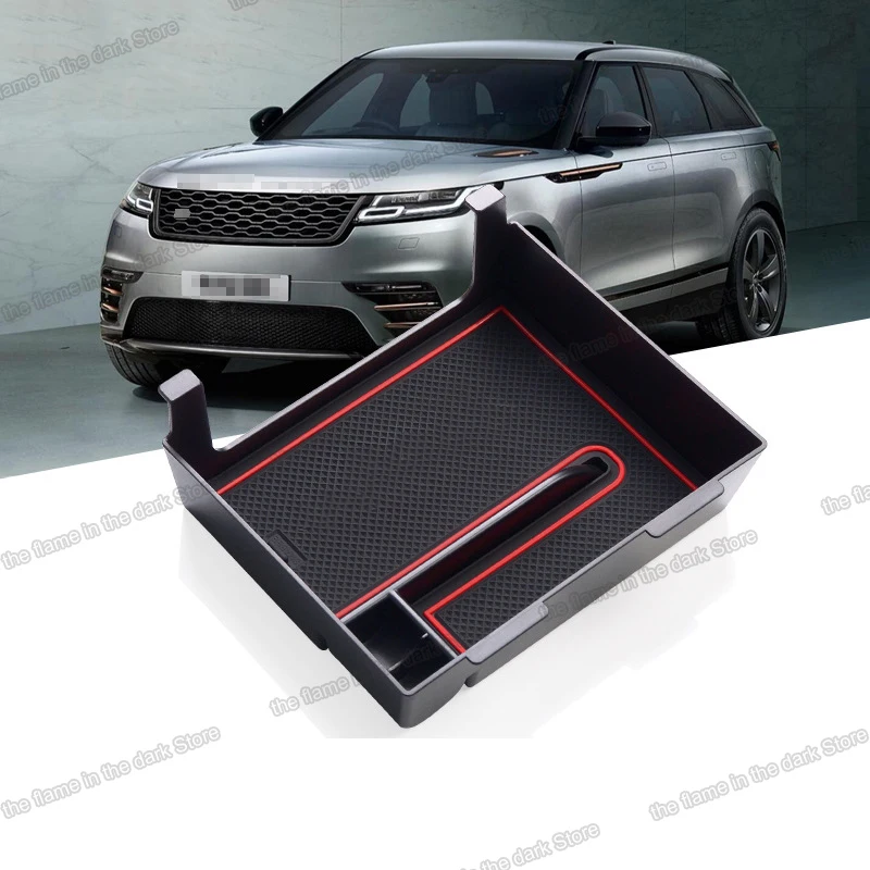 

car Armrest Storage Box Container tray Case plate organizer for range rover velar 2017 2018 2019 2020 2021 2022 accessories svr