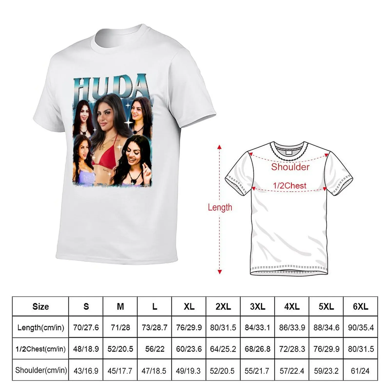 Huda Mustafa Love Island T-Shirt cotton t shirt man men t shirt cotton 100% T-Shirt