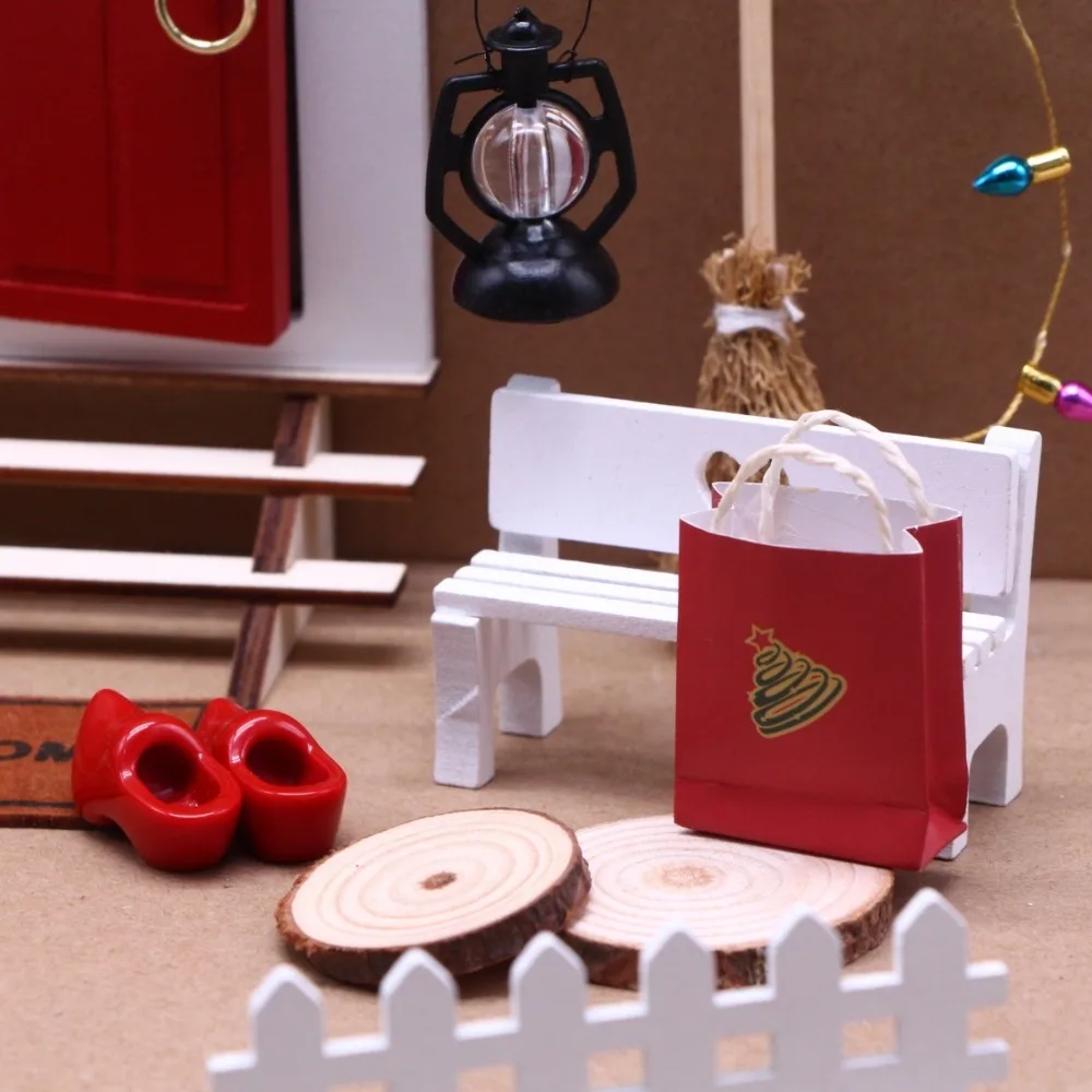 

24 шт. 1:12 украшения для дома ручной работы DIY поделки эльф дверь сказочный дом Рождественский декор аксессуары мини кукольный домик