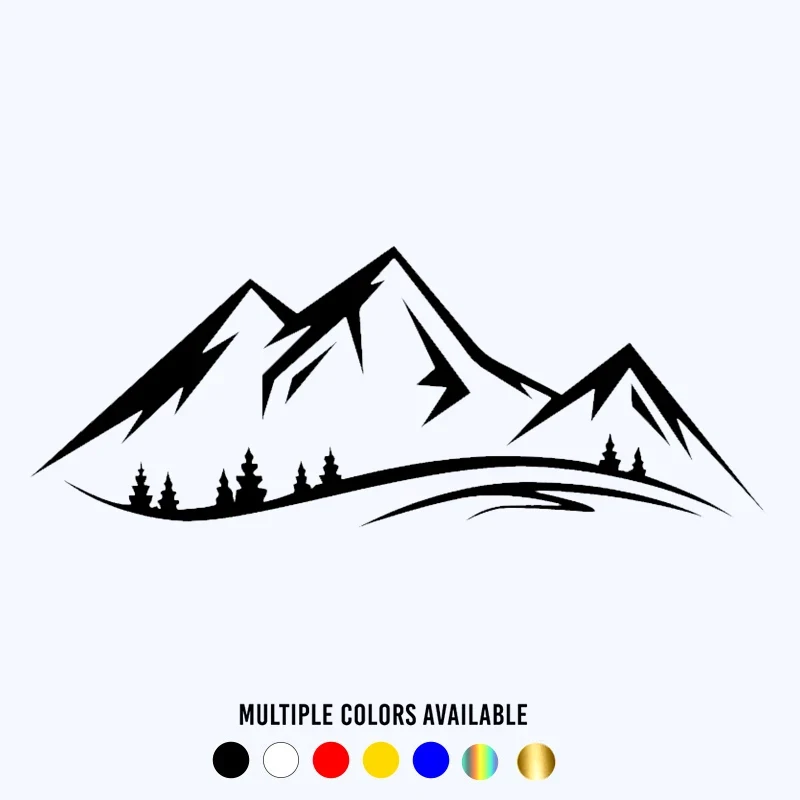 20x8cm Vinyl Decal Mountains Outline Car Sticker Waterproof Auto Decors Car Styling Car Accessories Pegatinas Para Coche