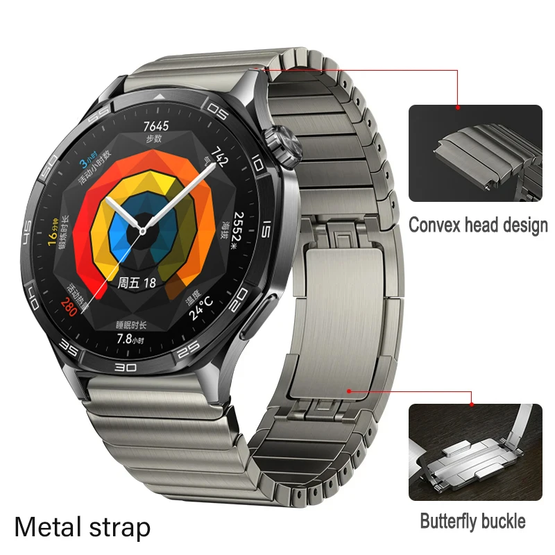 Metal Strap For Huawei Watch GT5pro 46mm Business Bracelet 22mm Wristband For Huawei Watch GT5 GT3 46mm Stainless Steel Band