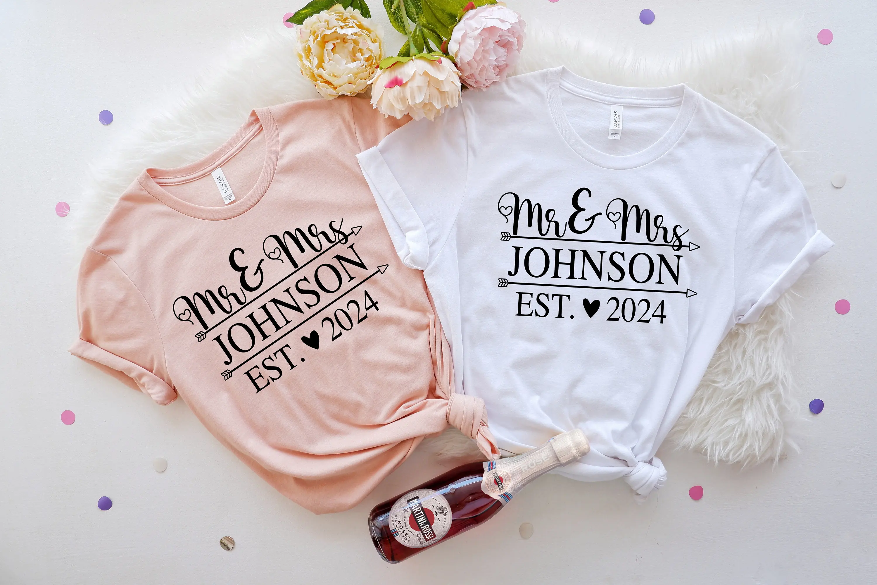 Mr And Mrs Shirts Honeymoon T Shirt Newlywed Wedding Wife Hubs Just Married Couples