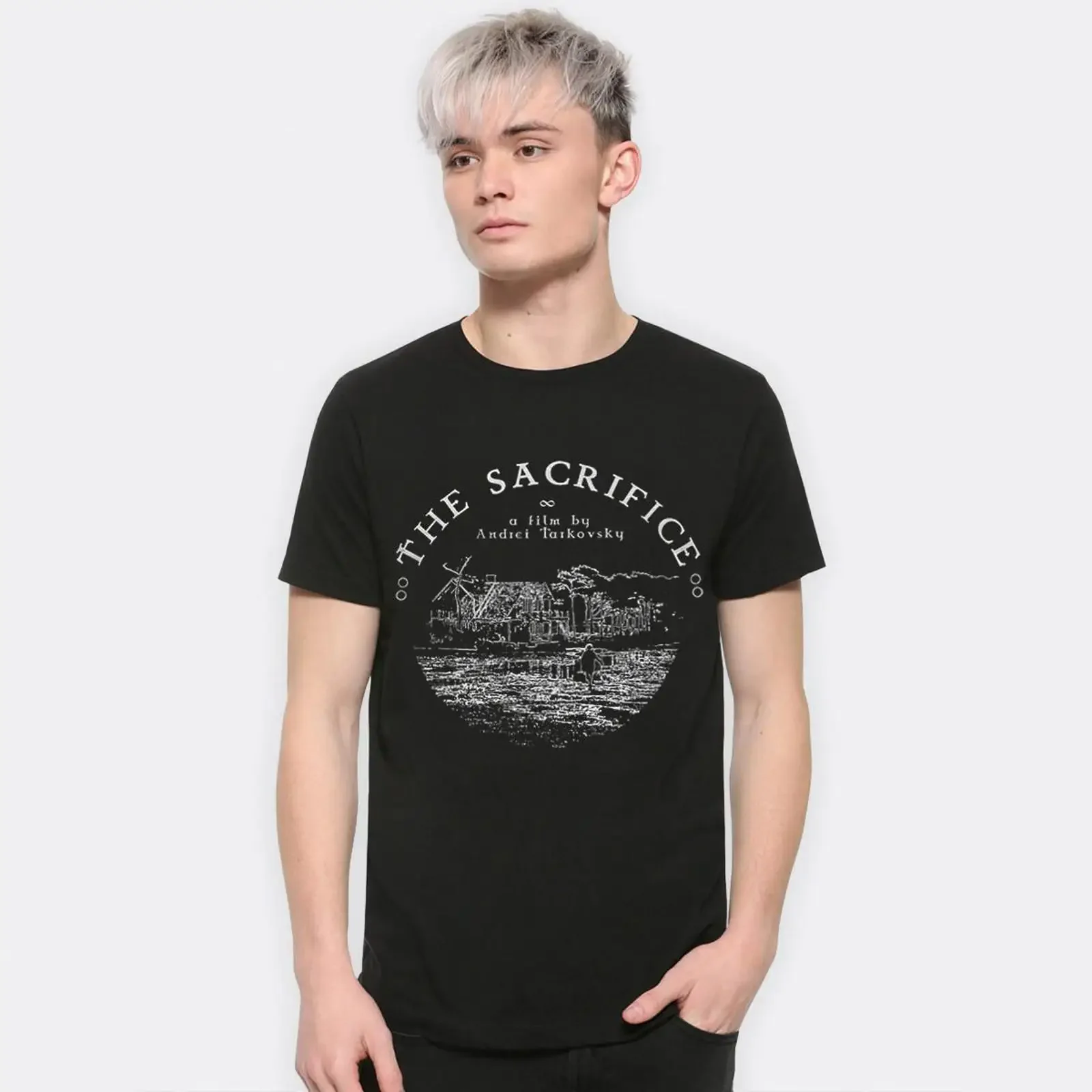 The Sacrifice by Andrei Tarkovsky T Shirt  Sizes MOV 916544 vintage Washed Versatile Top For Everyday Wear Breathable Slightly