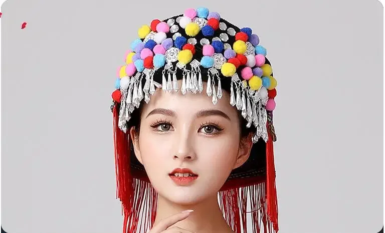 Trajes de actuación de minoría china Dong vestido de baile de nacionalidad mujeres folclóricas Hmongb