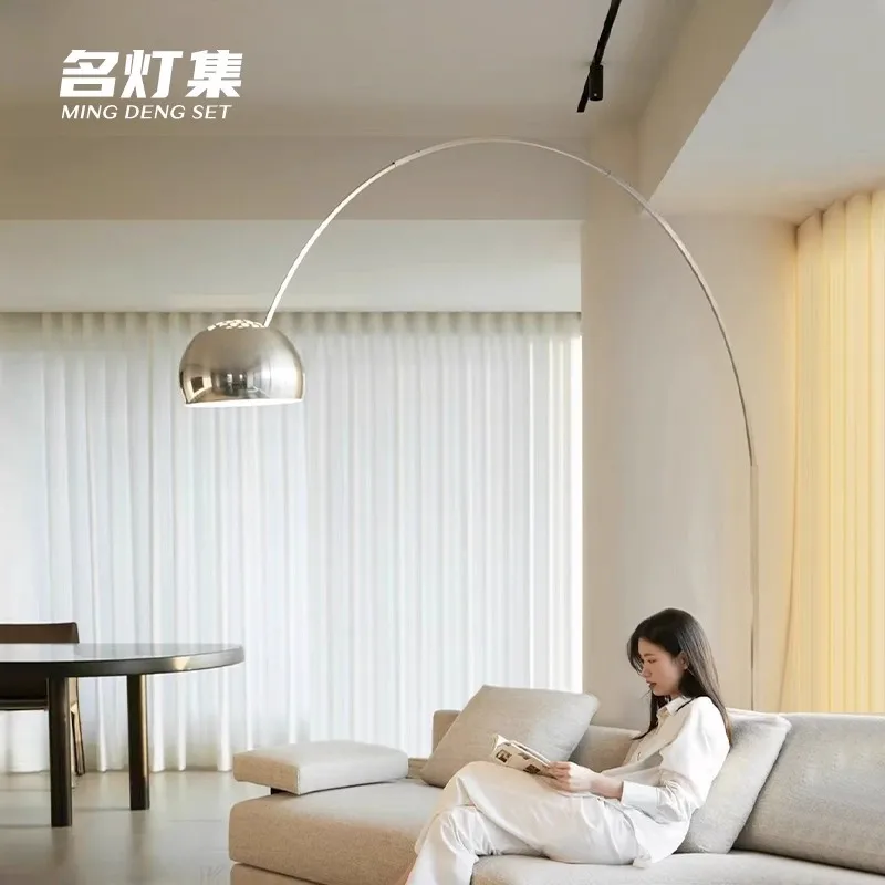 مصباح أرضي لصيد السمك من الرخام بتصميم كلاسيكي على الطراز الشمالي وأريكة غرفة المعيشة وإضاءة محيطة #5