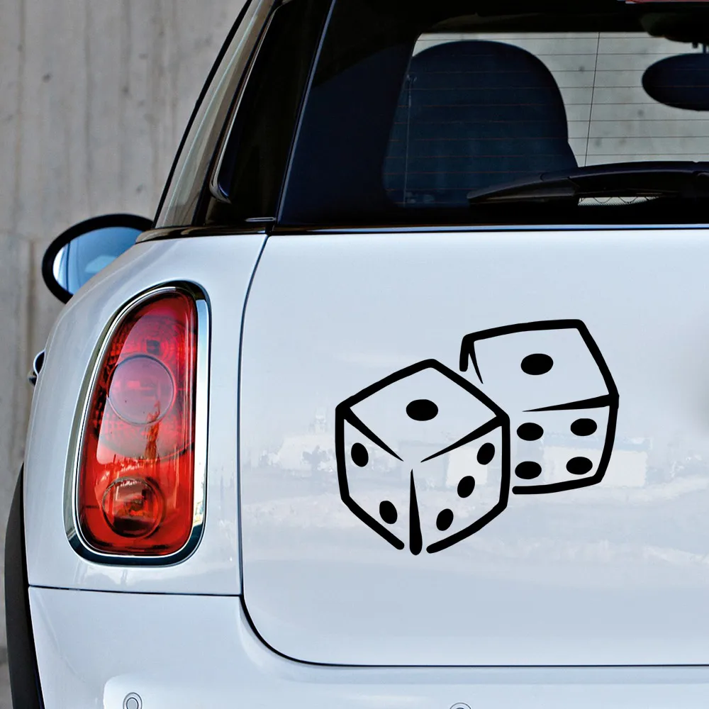 MIGNATIS - Checkers Dice Pieces 1 1 Sticking Sticker Mural Art Decal For Car Window Loptop Decoration Vinyl Stickers Waterproof