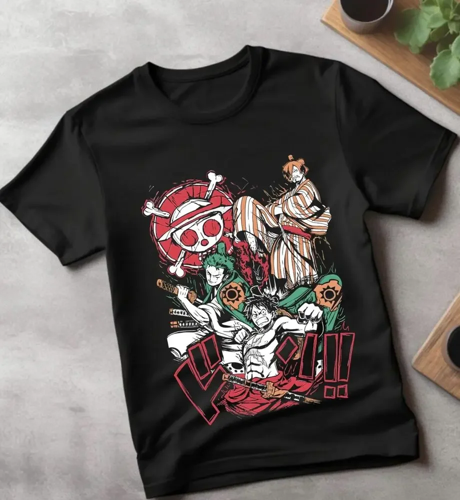 T Shirt Luffy Zoro Anime,Buggy shirt, clothes Pirates Cross Guild