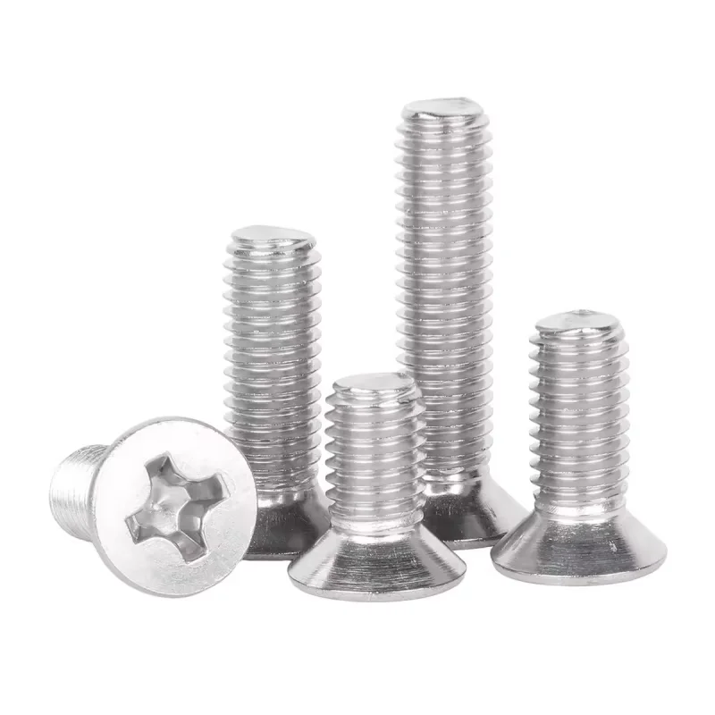 Peijian M3 M4 M5 M6 M8 SUS304 Stainless Steel 500-hour Salt Spray Passivation Flat Countersunk Screws Bolt ​length 5mm~50mm