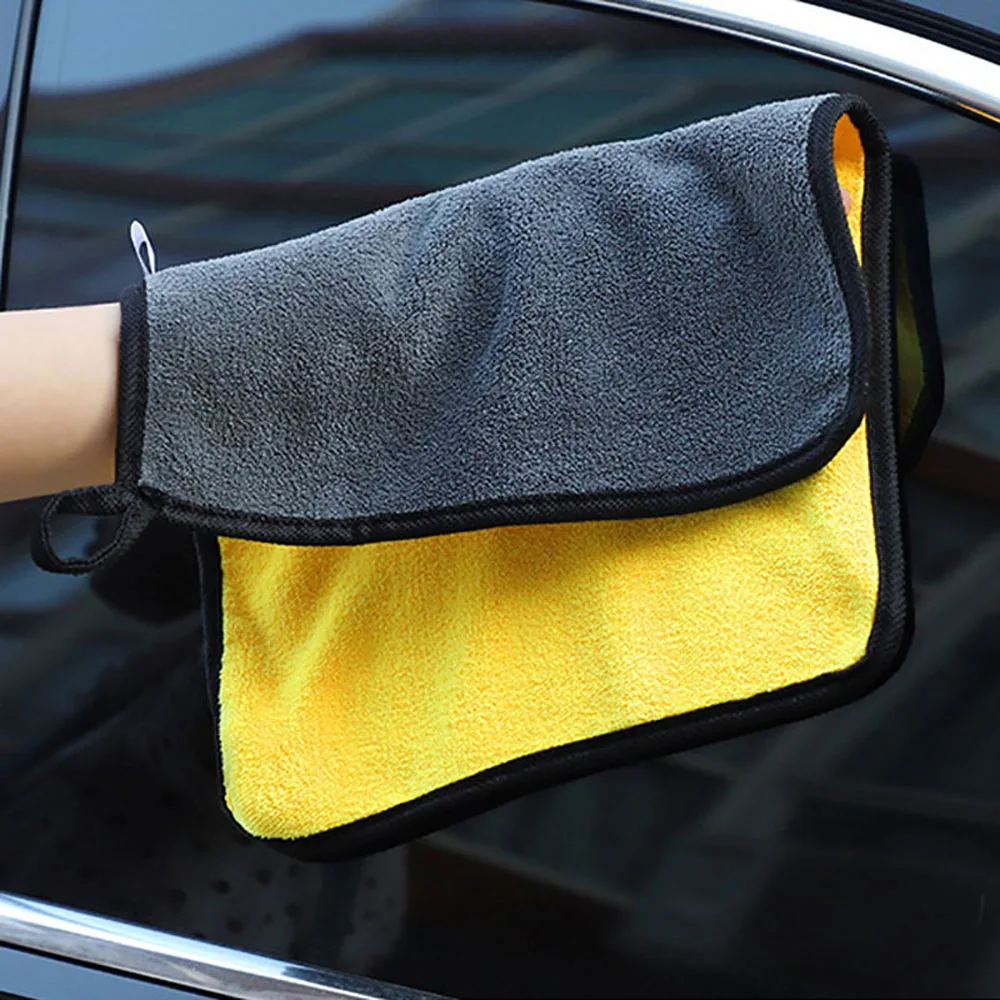 1/2/3Pcs Mikrofaser Handtücher Verdicken Weiche Auto Waschen Trocknen Tuch Haushalt Reinigung Handtuch Auto Detaillierung Sauber lumpen Auto Zubehör – Detail 10