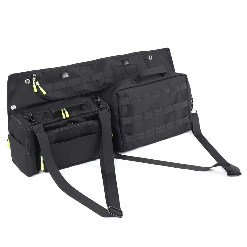 لاند روفر ديفندر/L663 90 110 130 2020 2021 2023 الباب الخلفي حقيبة للحمل سيارة الخلفي الباب الخلفي حقيبة للحمل حقيبة التخزين قماش القنب 6 قطعة #6